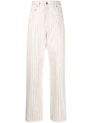 Golden Goose high-waist embellished trousers - White
