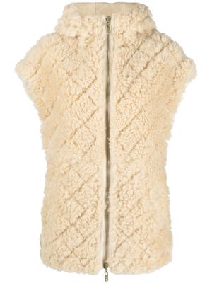 Golden Goose hooded shearling gilet - Neutrals