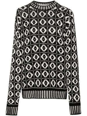 Golden Goose intarsia-knit wool jumper - Black