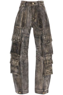 Golden Goose Irin Cargo Pants In Vintage-effect Nappa Leather