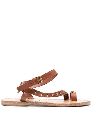 Golden Goose Janis flat leather sandals - Brown