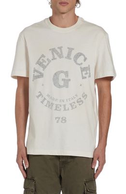 Golden Goose Journey Cotton Graphic T-Shirt in Heritage White/Black