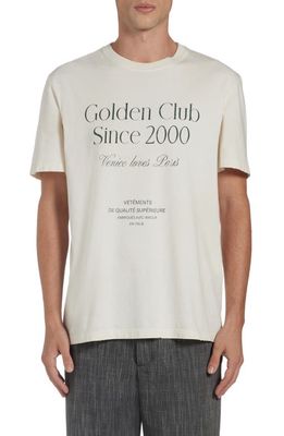 Golden Goose Journey Cotton Graphic T-Shirt in Heritage White/Dark Green