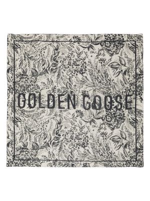 Golden Goose Journey Foulard logo-print scarf - Neutrals