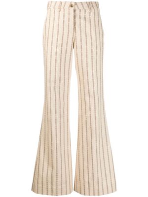 Golden Goose Journey jacquard flared trousers - Neutrals