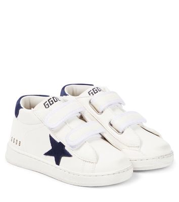 Golden Goose Kids Baby June leather and suede sneakers