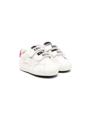 Golden Goose Kids Baby Old School touch-strap leather sneakers - White