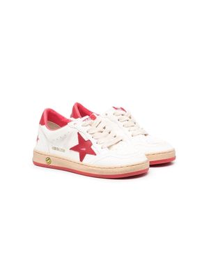 Golden Goose Kids Ball Star leather sneakers - White