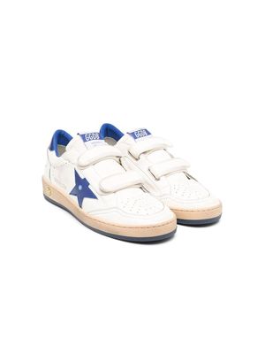 Golden Goose Kids Ball Star touch-strap sneakers - White