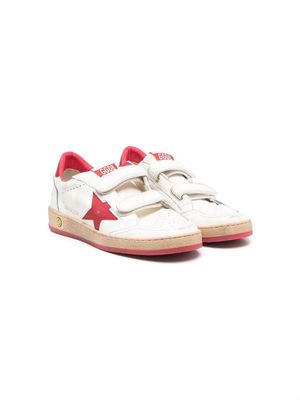 Golden Goose Kids Ball Star Young touch-strap sneakers - White