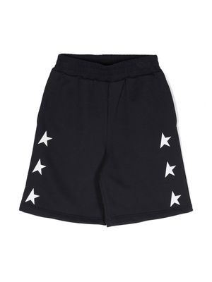 Golden Goose Kids Black Star Collection wide-leg shorts - Blue