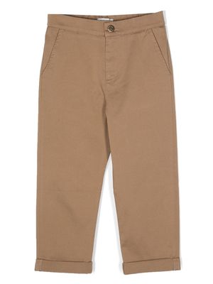 Golden Goose Kids embroidered-detail chino trousers - Brown