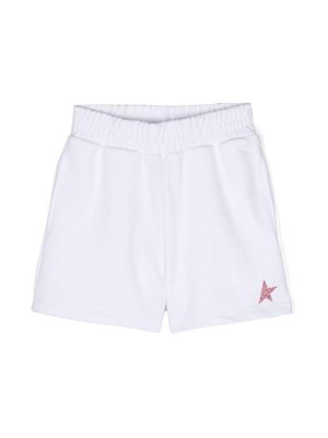 Golden Goose Kids glitter-detail shorts - White