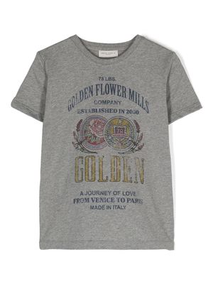 Golden Goose Kids graphic-print cotton T-shirt - Grey