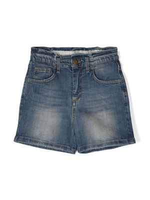 Golden Goose Kids high-rise denim shorts - Blue