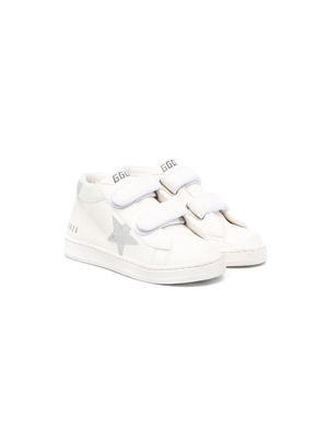 Golden Goose Kids June star-patch leather sneakers - White