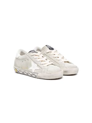 Golden Goose Kids lace-up logo-patch sneakers - White