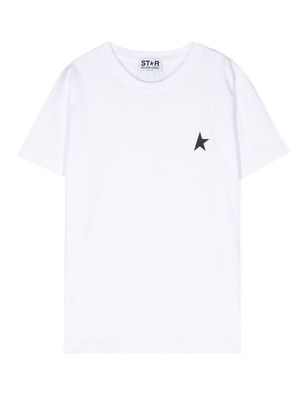 Golden Goose Kids logo-print crew-neck T-shirt - White