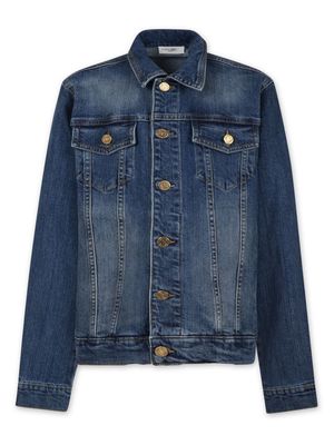 Golden Goose Kids logo-print denim jacket - Blue