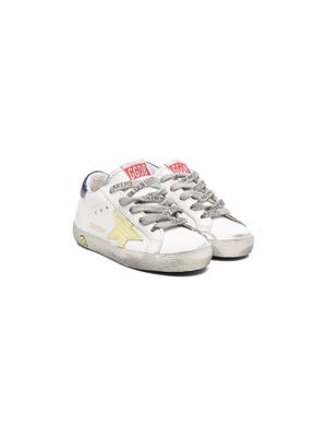 Golden Goose Kids logo-print lace-up sneakers - White