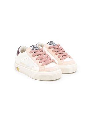 Golden Goose Kids May leather lace-up sneakers - Neutrals