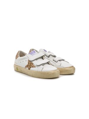 Golden Goose Kids May leather sneakers - White