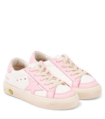 Golden Goose Kids May leather sneakers
