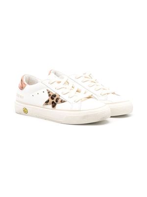 Golden Goose Kids May low-top lace-up sneakers - White