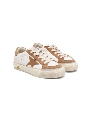 Golden Goose Kids May Star distressed-effect sneakers - Neutrals