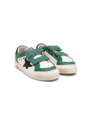 Golden Goose Kids May Star leather sneakers - Green