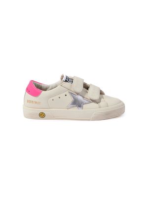Golden Goose Kids May Star leather sneakers - Neutrals