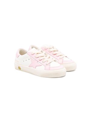Golden Goose Kids May Star leather sneakers - White