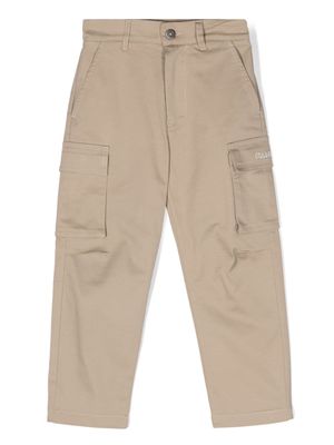 Golden Goose Kids mid-rise tapered cargo trousers - Neutrals