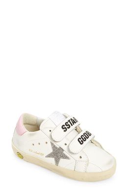 Golden Goose Kids' Old School Sneaker in White/Crystal/Orchid Pink