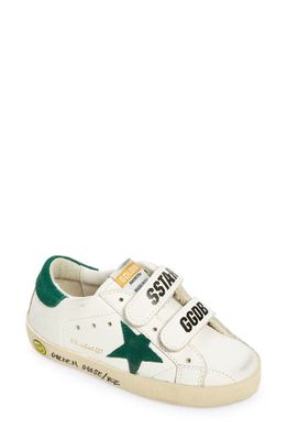 Golden Goose Kids' Old School Sneaker in White/Green