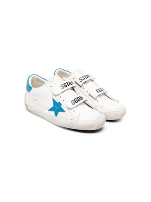 Golden Goose Kids Old School star-patch leather sneakers - White