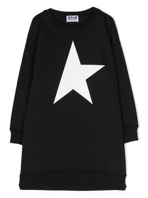 Golden Goose Kids star-logo sweater dress - Black
