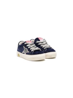 Golden Goose Kids star-patch suede sneakers - Blue