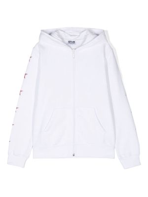 Golden Goose Kids star-print cotton hoodie - White