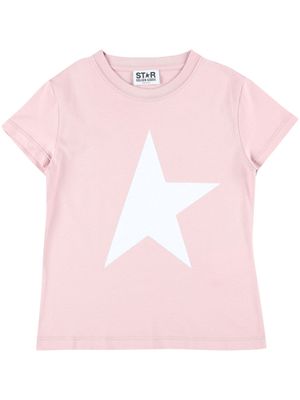 Golden Goose Kids star-print cotton T-shirt - Pink