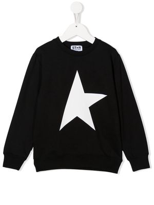 Golden Goose Kids star-print crew-neck sweatshirt - Black