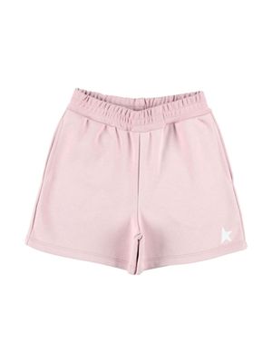 Golden Goose Kids star-print elasticated-waist shorts - Pink