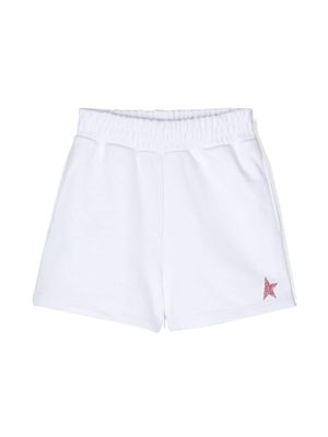 Golden Goose Kids star-print jersey shorts - White