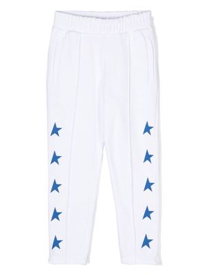 Golden Goose Kids star-print jersey trousers - White