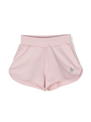Golden Goose Kids star-print track shorts - Pink