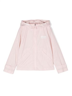 Golden Goose Kids star-print zip-up jacket - Pink