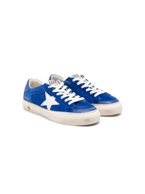 Golden Goose Kids Super-star lace-up suede sneakers - Blue