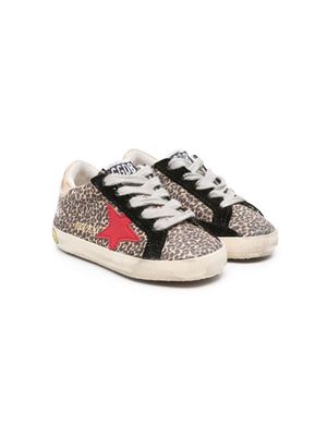 Golden Goose Kids Super Star leopard-print sneakers - Black