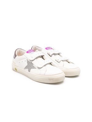 Golden Goose Kids TEEN May School touch-strap sneakers - White