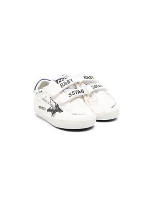 Golden Goose Kids touch-strap fastening sneakers - White